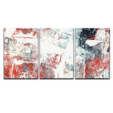 wall26 - 3 Piece Canvas Wall Art - Abstract Watercolor Hand Painted by Me. Nice Background for Your Projects. - Modern Home Decor Stretched and Framed Ready to Hang - 24"x36"x3 Panels