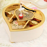 weijij Cute Heart Shape Music Box Christmas Birthday Best Gift Table Decor Valentine's Day