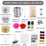 Candle Making Kit,Candle Making Supplies,DIY Arts and Crafts Kits for Adults,Beginners,Kids Including Wax, Wicks, 6 Kinds of Scents,Dyes,Melting Pot,Candle tins ,Fixed Bracket， Spoon