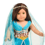 sweet dolly Doll Clothes Princess Jasmine Costume for 18 inch American Girl Doll