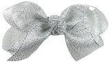 Silver Ribbon Metallic, 25 Yard 1" Sparkle Fabric Ribbon For Christmas Holiday, Gift Wrapping, Hair