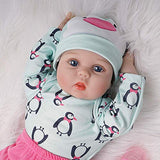 Yesteria Reborn Baby Dolls Girl 22 Inches Silicone Vinyl Light Green Rose Red Outfit
