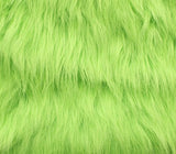 Faux Fur Fabric Long Pile Monkey Shaggy LIME / 60" Wide / Sold by the yard
