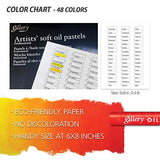 Mungyo Gallery Soft Oil Pastels Set of 48 with drawing materials (Sandpaper, Blending tortillon, Chalk holder, Masking tape, Color chart, Blending Tissue paper, Colored pencil)