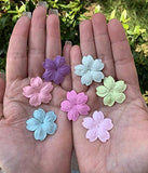 Sakura Sweet Colors Mulberry Paper Flowers 100 pcs Patch Flowers 30x30mm Mulberry Paper Flower Scrapbooking Wedding Doll House Supplies Card Mini Paper Flowers Sweet Color