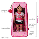 Adora Amazing World “Deluxe Doll Carrier Backpack with Pom – for 18" Dolls (Amazon Exclusive)