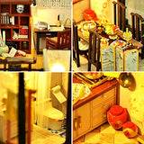 KingWo Wooden DIY Miniature Dollhouse Kit with Dust Cover - Jiangnan Hut