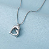 Cremation Urn Jewelry Waterproof Dolphin Kiss Heart Urn Pendant Memorial Remains Ashes Keepsake