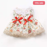 MEESock Handmade BJD Girl Doll Clothes, Floral Lace Dress for 1/8 SD Doll Dress Up Accessory (No Doll)