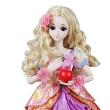 EVA BJD Ling Princess1/3 BJD Doll 60cm Ball Jointed Dolls Figure + Full Set Accessories + Shoes + Hair + Clothes for Birthday Gift