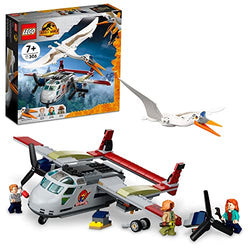LEGO Jurassic World Quetzalcoatlus Plane Ambush 76947 Dinosaur Building Toy Set for Kids Aged 7 and up (293 Pieces)