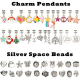 150 Pcs DIY Charm Bracelet Making Kit Including Jewelry Beads, Snake Chains for Girls Teens Age 8-12 Unicorn Mermaid Gifts Christmas Stocking Stuffer