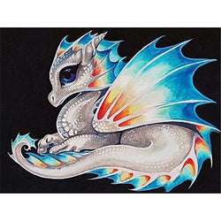 5D Diamond Painting Kits for Adults Beautiful Dragon feilin Full Drill, DIY Cross Stitch Crystal Mosaic Picture Artwork for Home Wall Decor Gift 40x30cm