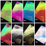 Flame Reflections Nail Stickers - 16PCS Holographic Fire Flame Nail Art Decals 3D Vinyls Nail Stencil for Nails Manicure Tape Adhesive Foils DIY Decoration