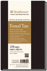 Strathmore STR-469-8 128 Sheet No 80 Toned Tan Art Journal, 8.5 by 11"