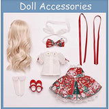 Cute BJD Doll 1/6 SD Doll Purely Handmade 11.7 in Ball Jointed Doll with Full Set Clothes Shoes Wig for Girls