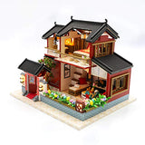 Flever Dollhouse Miniature DIY House Kit Creative Room with Furniture for Romantic Artwork Gift-Auspicious Sign Loft