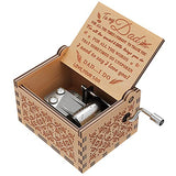 You are My Sunshine Wood Music Boxes, Laser Engraved Vintage Wooden Sunshine Musical Box for Birthday/Christmas/Valentine's Day (Sun to Dad)