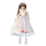 UCanaan BJD Doll, 1/3 SD Dolls 23.6 Inch 19 Ball Jointed Doll DIY Toys with Full Set Clothes Shoes Wig Makeup, Best Gift for Girls-Leyley