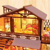 Miniature Dollhouse DIY Kit,Furniture House Chinese Style Architecture Handmade Entertainment Wooden Dollhouse Model Kit for Adult,Child,Home Decoration,Birthday Creative Gift,DIY Toys
