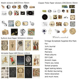 120 Pieces Vintage Scrapbook Washi Stickers and Sulfuric Paper Supplies for Journaling DIY Art Craft Notebook Album Gift Packing Diary（Astronomy Celestial）
