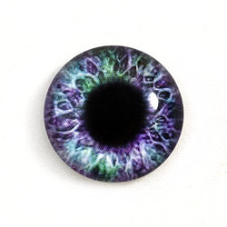 30mm Glass Eye Purple and Green Fantasy Cabochon for Taxidermy Sculptures or Jewelry Making Pendant