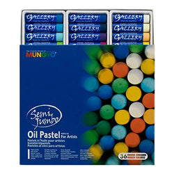 Mungyo Gallery Oil Pastels Semi Jumbo Set of 36 70mm X 17mm Assorted Colors