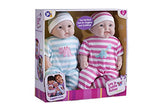 JC Toys Lots to Cuddle Babies, 13" Baby Soft Doll Soft Body Twins, Designed by Berenguer