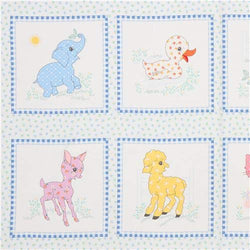 Baby Animal Panel Fabric by Robert Kaufman (per 0.5 Yard Unit)
