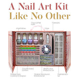 CoralBeau Nail Art Kit with Rhinestones for Nails - Nail Polish Gift Set for Teens - Nail Accessories: 4 Nail Polish, Nail Decor Tools, Nail Extensions, Nail Gems, Crystals, Jewels, Diamonds