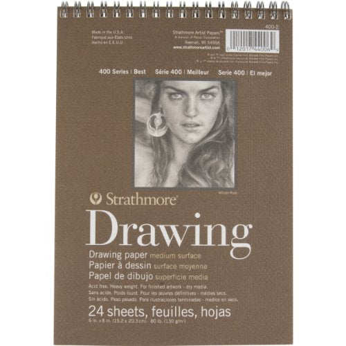 Strathmore STR-400-2 24 Sheet No.80 Drawing Pad, 6 by 8"