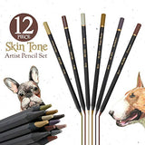 Black Widow Dark Skin Tone Colored Pencils for Adults - Color Pencils for Portraits and Skintone Artists - A Complete Color Range - Now With Light Fast Ratings