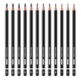 PANDAFLY Professional Drawing Sketching Pencil Set - 12 Pieces Art Drawing Graphite Pencils(14B - 2H), Ideal for Drawing Art, Sketching, Shading, Artist Pencils for Beginners & Pro Artists