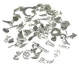 Yansanido 100 Gram Assorted DIY Antique Charms Pendant Mixed Charms Pendants (Silver)