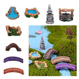 8Pcs Microcosmic Landscape Miniature Ornament DIY Kit Miniature Fairy Garden Statues Figurines Garden Accessories for Garden Dollhouse Potted Plant Bonsai Terrarium Decor