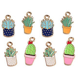 M237-E 8pcs New Cute Assorted Cactus Bracelet Charms Pendants Wholesale