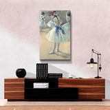 ArtWall 'Dancer' Unwrapped Flat Canvas Artwork by Edgar Degas, 14 by 22-Inch