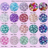 XICHIGO 1800pcs Pearl Round Beads for Jewelry Making Kit for Kids Girls Smile Fruit Polymer Clay Beads Mermaid Starfish Shell Rainbow Charms Bead Kit for Bracelets Necklaces Rings