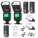 Neewer 2 Packs i-TTL Flash Kit Compatible with Nikon D7100 D7000 D5300 D5200 D5100 D5000 D3200 D3100 D3300 D90 D800 D700 Includes Auto-Focus Flashes, Wireless Trigger and Accessories