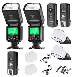 Neewer 2 Packs i-TTL Flash Kit Compatible with Nikon D7100 D7000 D5300 D5200 D5100 D5000 D3200 D3100 D3300 D90 D800 D700 Includes Auto-Focus Flashes, Wireless Trigger and Accessories