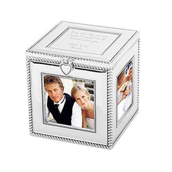 Things Remembered Personalized Silver Cube 3.5 x 3.5 Picture Frame with Engraving Included