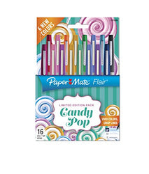 Paper Mate 1979496 Flair Felt Tip Pens, Ultra Fine Point (0.4mm), Limited Edition Candy Pop Pack,