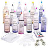 One Step Tie Dye Kits, Easy-Squeeze Dyes Bottles, Safe and Non-Toxic DIY Clothing Graffiti Fabric Dye Kit for Women Kids Men (12 Colors/Set)