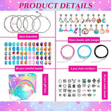 RLGPBON Charm Bracelet Making Kit, Jewelry Making Supplies Charm Pendants, Unicorn Gifts Set for Teen Girls Arts and Crafts for Kids (122pcs)