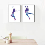 3 Pieces (8x10) Elegant Dance Art Poster Print Watercolor Dancer Fashion Female Or Cute Girl Room Wall Art Decorative Canvas Picture, No Frame