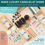 Public House Luxury Soy Wax Candle Making Kit for Adults. Makes 3 Large Amber Glass Jar Candles with Premium Fragrance Oil, Crackling Wood & Cotton Wicks. Full DIY Scented Maker Kits for Beginners