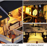 Dollhouse Miniature with Furniture,DIY 3D Wooden Doll House Kit Chinese Style Plus with Music Movement and LED,1:24 Scale Creative Room Idea Best Gift for Children Friend Lover K049