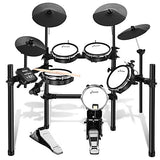 Donner DED-200 Electric Drum Set Electronic Drum Kit with 225 Sounds, More Stable Iron Metal Support, 5 Drums 4 Cymbals, Electric Drum, Audio Line, Drum Stick