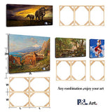 DIY Solid Wood Canvas Frame Kit 16 x20 Inch for Oil Painting & Wall Art - Customized Wooden Art Frames for Paintings & Canvases - Easy to Build Canvas Stretching System - Framed Picture Accessories