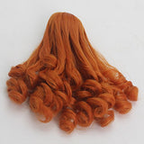 18cm Doll DIY Wig Curly Hair with Full Bangs for 27-30cm Doll DIY Making Accessories